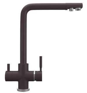 Смеситель для кухни Ulgran Quartz UQ-016-06 с дополнительным краном для питьевой воды трюфель